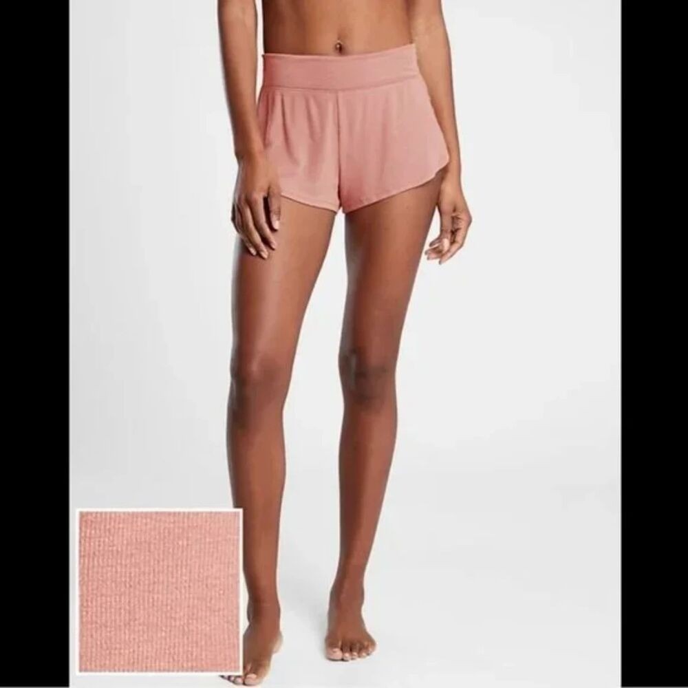 Athleta well‎ rested ribbed sleep short Pink Plus Size 1X NWOT